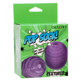 Pop Sock Textured Reversible Masturbator Purple Soft Tight Stretchy Sleeve Strokers - Manual